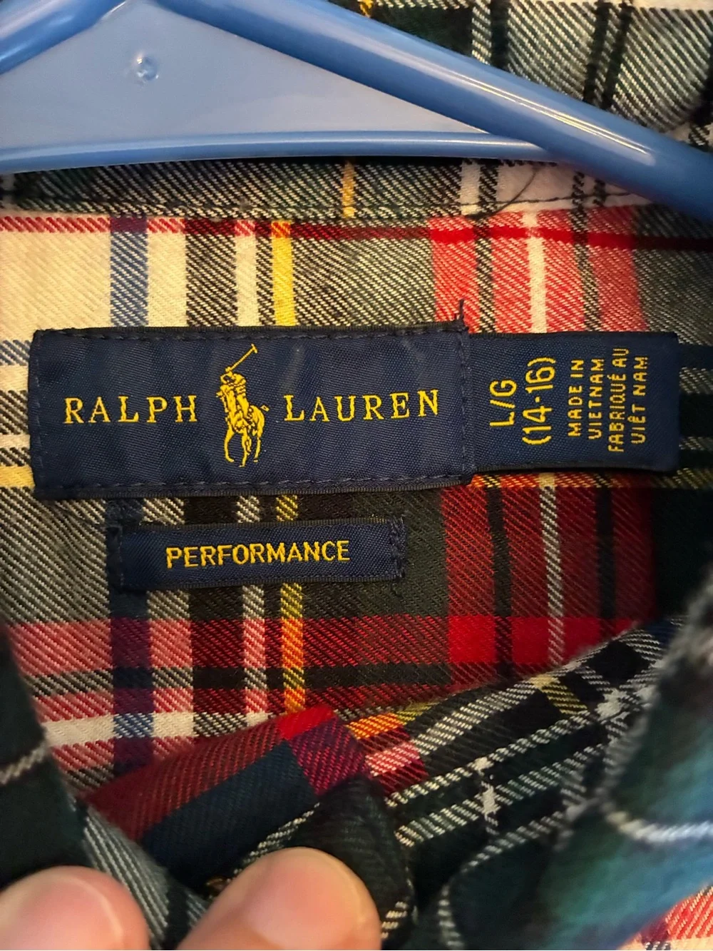 Ralph Lauren Plaid Button-Down Shirt - Red & Green
